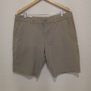 Men's Hang Ten Casual Shorts Button Close with Drawstring - Tan - Size: 38x11